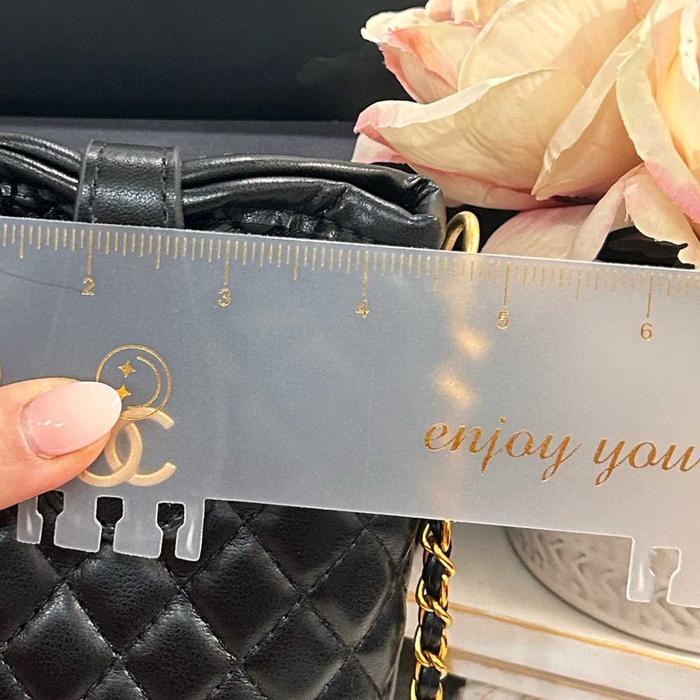 CHANEL Beauty (GWP) Quilted Black with Gold Pouch Crossbody - Picture 12 of 16